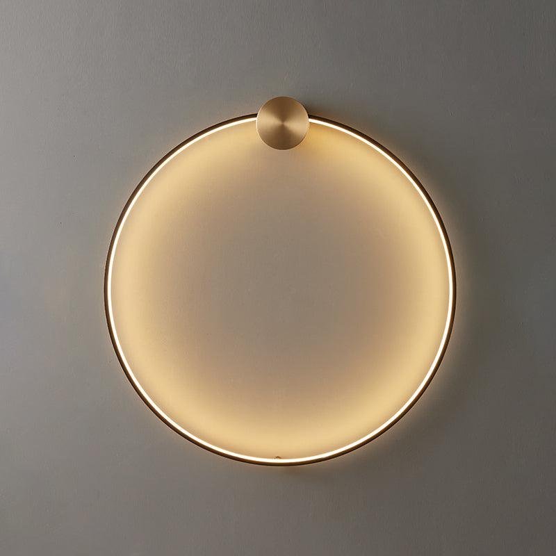 Tiroxen Wall Light Modern Minimalist Ring Shaped LED Brass Metal-Neutral Decor