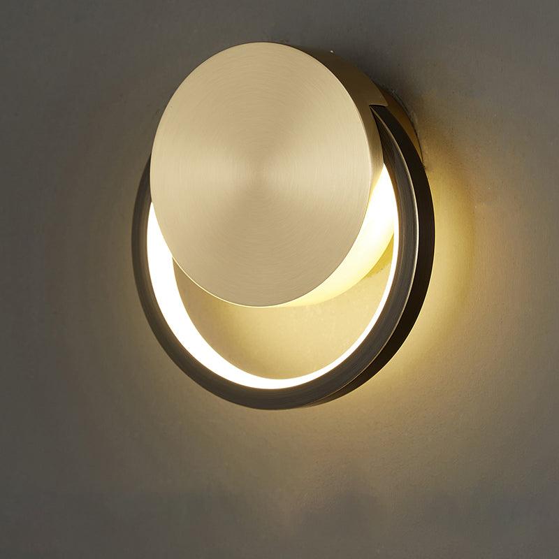 Tiroxen Wall Light Modern Minimalist Ring Shaped LED Brass Metal-Neutral Decor