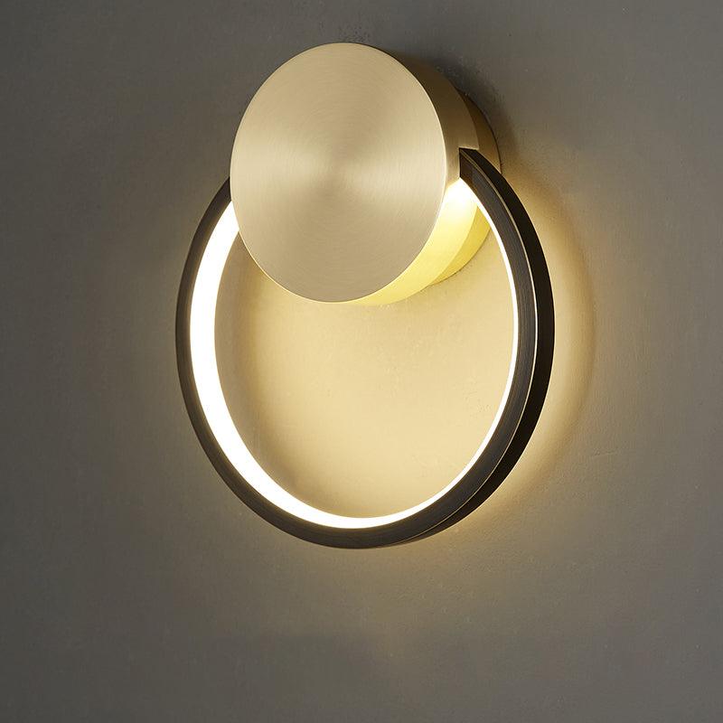 Tiroxen Wall Light Modern Minimalist Ring Shaped LED Brass Metal-Neutral Decor