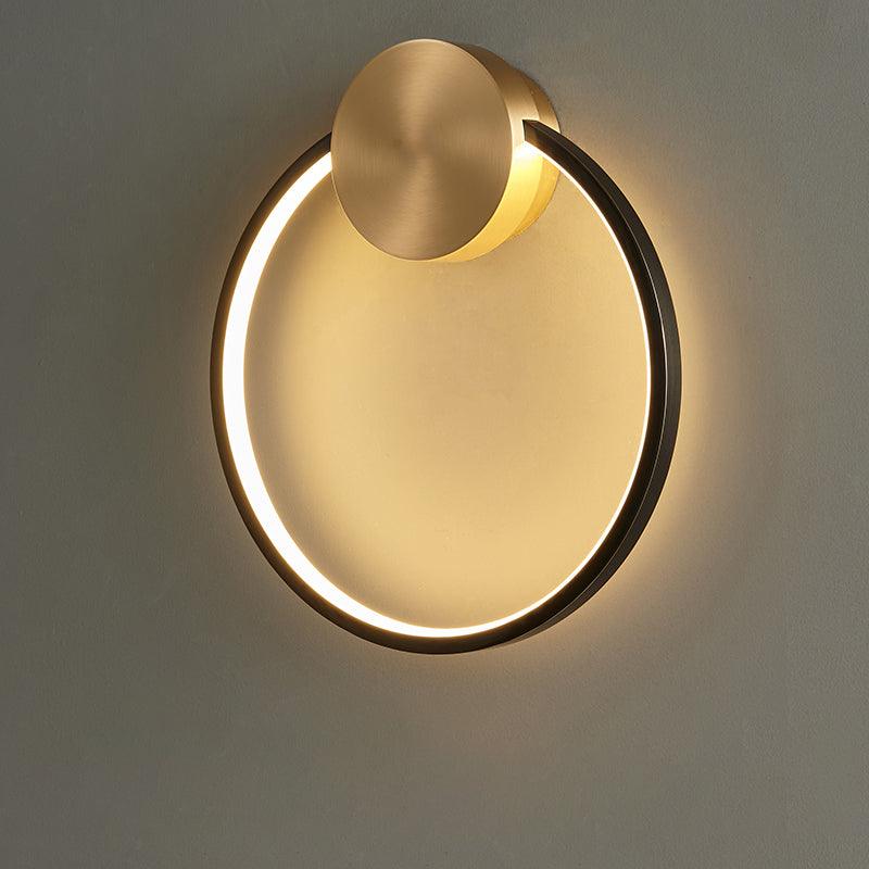Tiroxen Wall Light Modern Minimalist Ring Shaped LED Brass Metal-Neutral Decor