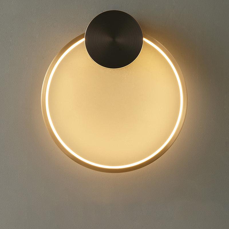 Tiroxen Wall Light Modern Minimalist Ring Shaped LED Brass Metal-Neutral Decor