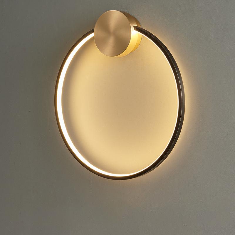 Tiroxen Wall Light Modern Minimalist Ring Shaped LED Brass Metal-Neutral Decor