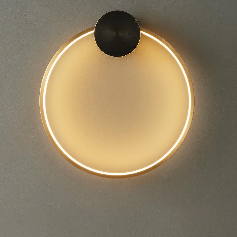 Tiroxen Wall Light Modern Minimalist Ring Shaped LED Brass Metal-Neutral Decor