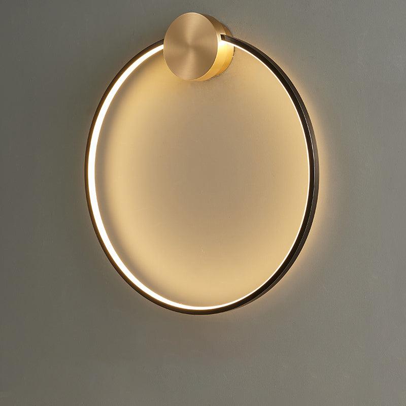 Tiroxen Wall Light Modern Minimalist Ring Shaped LED Brass Metal-Neutral Decor