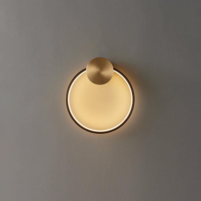 Tiroxen Wall Light Modern Minimalist Ring Shaped LED Brass Metal-Neutral Decor