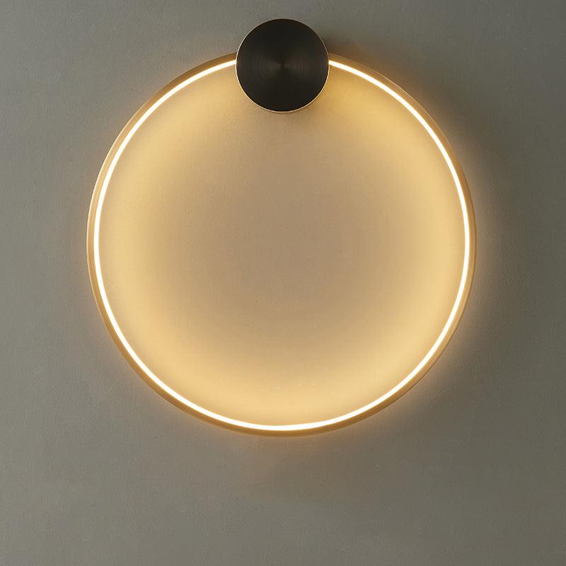 Tiroxen Wall Light Modern Minimalist Ring Shaped LED Brass Metal-Neutral Decor