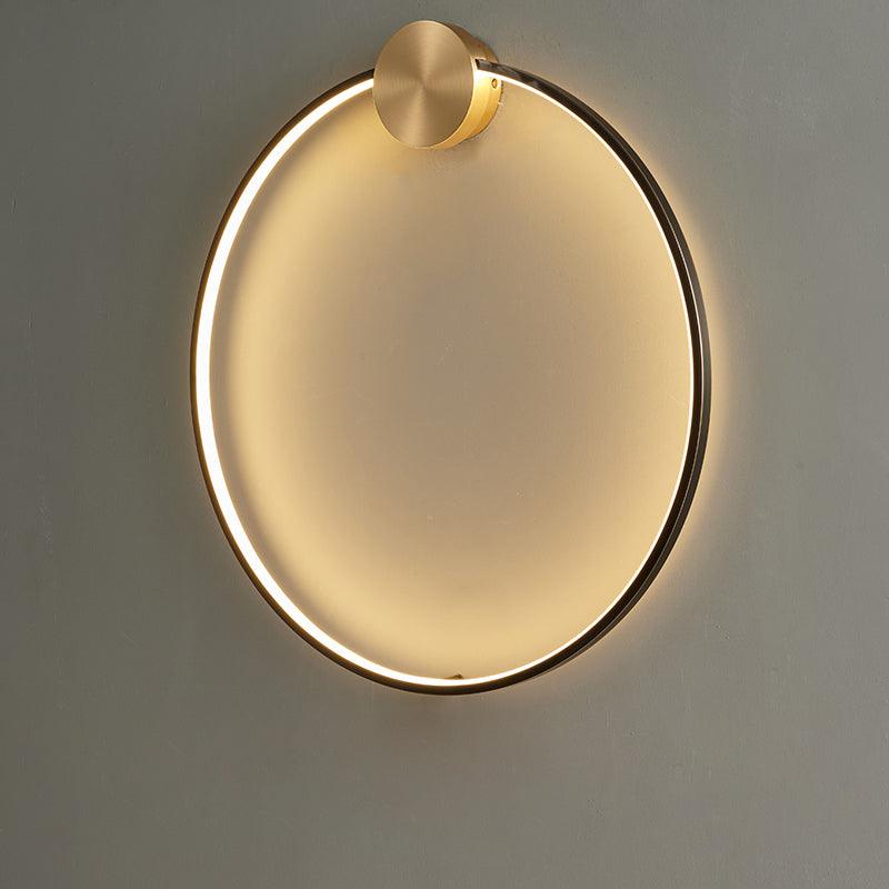 Tiroxen Wall Light Modern Minimalist Ring Shaped LED Brass Metal-Neutral Decor