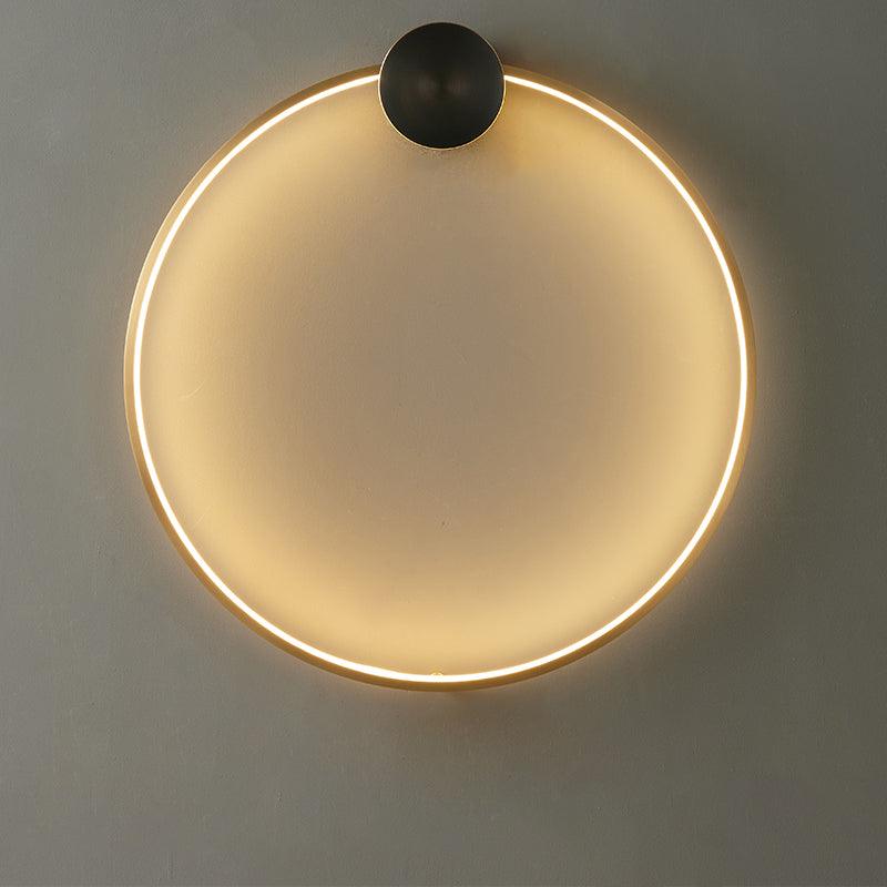 Tiroxen Wall Light Modern Minimalist Ring Shaped LED Brass Metal-Neutral Decor