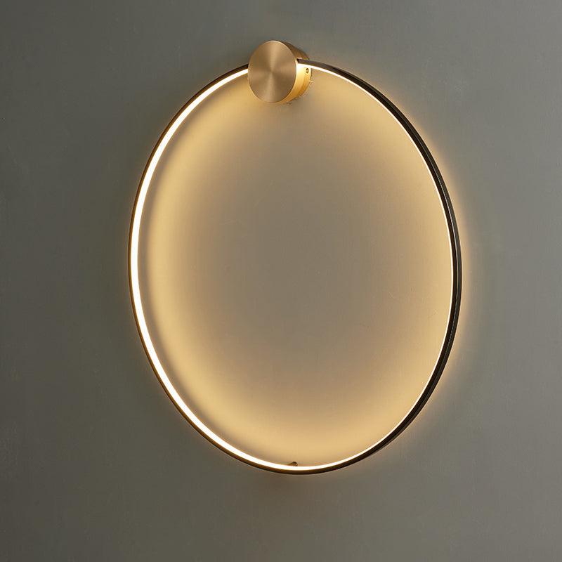 Tiroxen Wall Light Modern Minimalist Ring Shaped LED Brass Metal-Neutral Decor