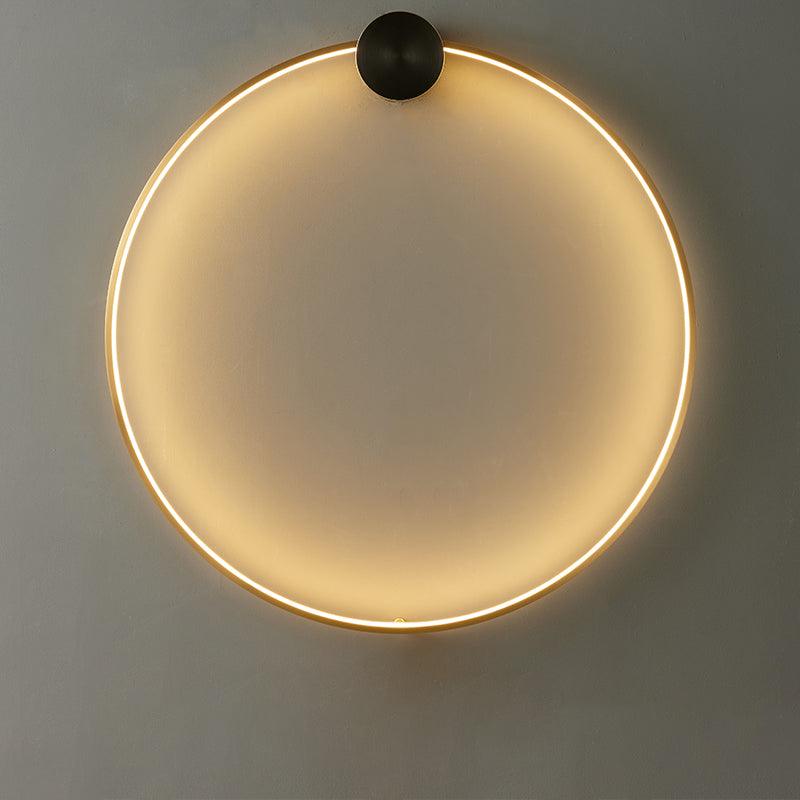 Tiroxen Wall Light Modern Minimalist Ring Shaped LED Brass Metal-Neutral Decor