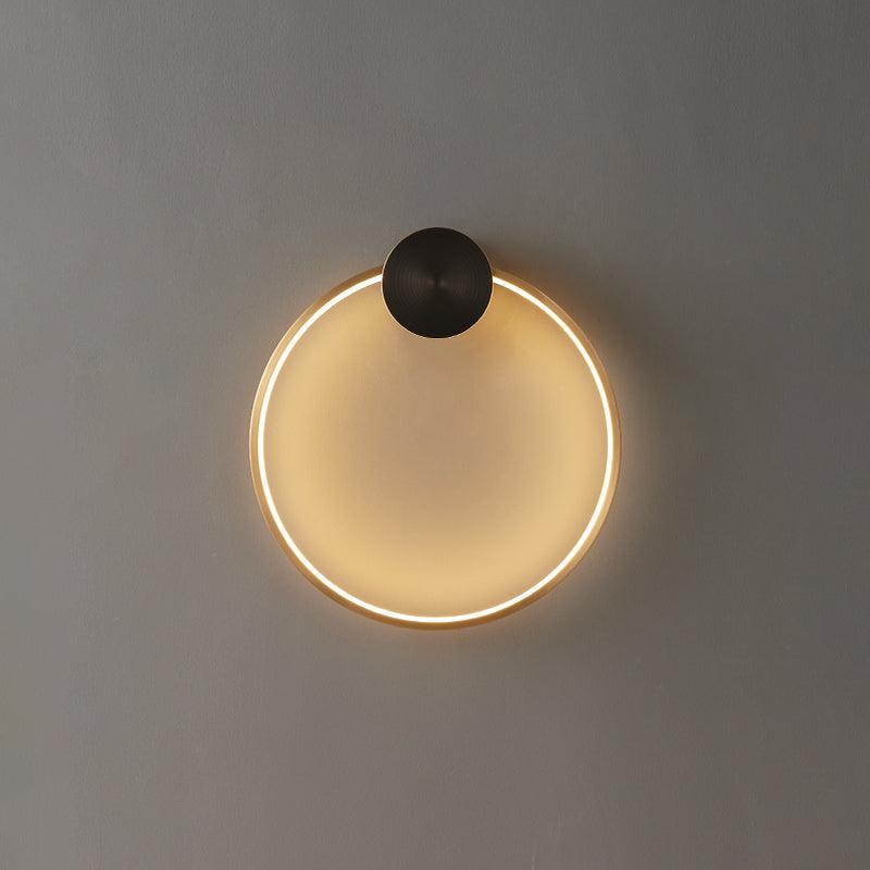 Tiroxen Wall Light Modern Minimalist Ring Shaped LED Brass Metal-Neutral Decor