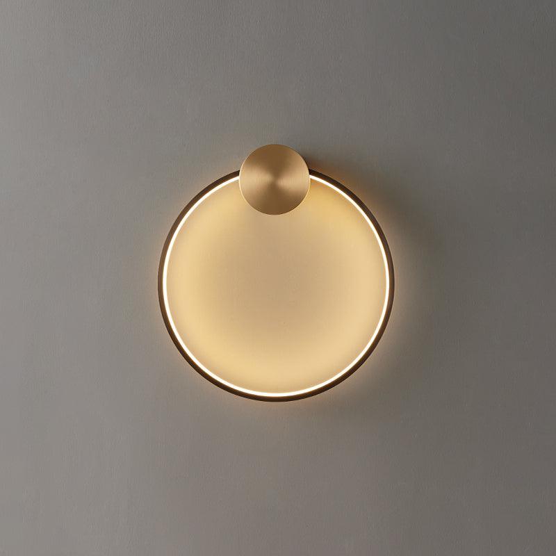Tiroxen Wall Light Modern Minimalist Ring Shaped LED Brass Metal-Neutral Decor