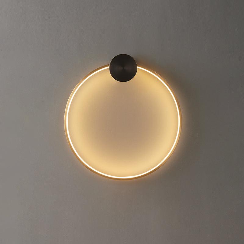 Tiroxen Wall Light Modern Minimalist Ring Shaped LED Brass Metal-Neutral Decor