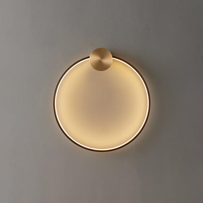 Tiroxen Wall Light Modern Minimalist Ring Shaped LED Brass Metal-Neutral Decor