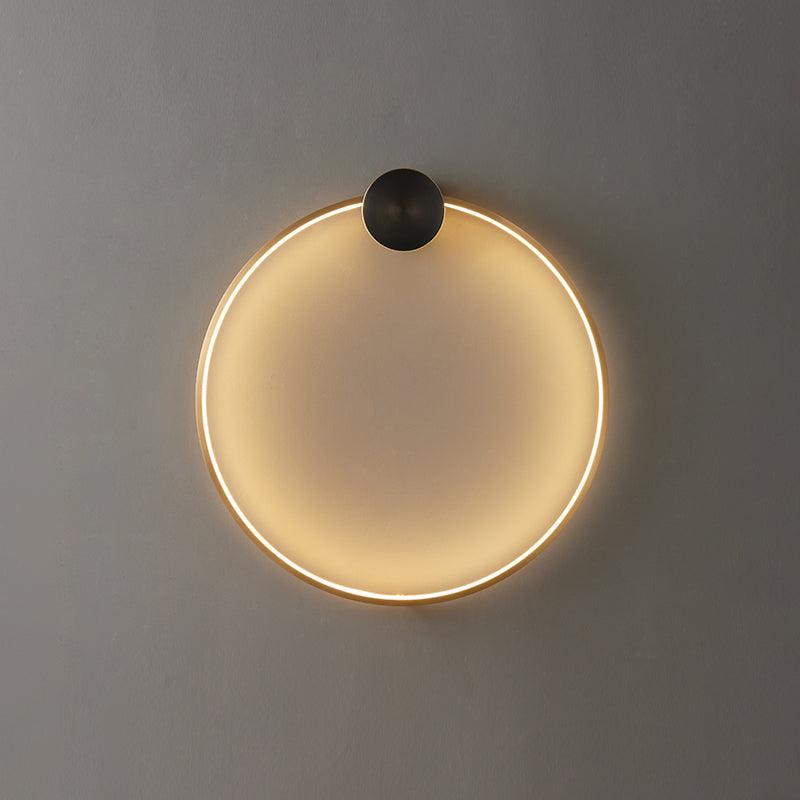Tiroxen Wall Light Modern Minimalist Ring Shaped LED Brass Metal-Neutral Decor