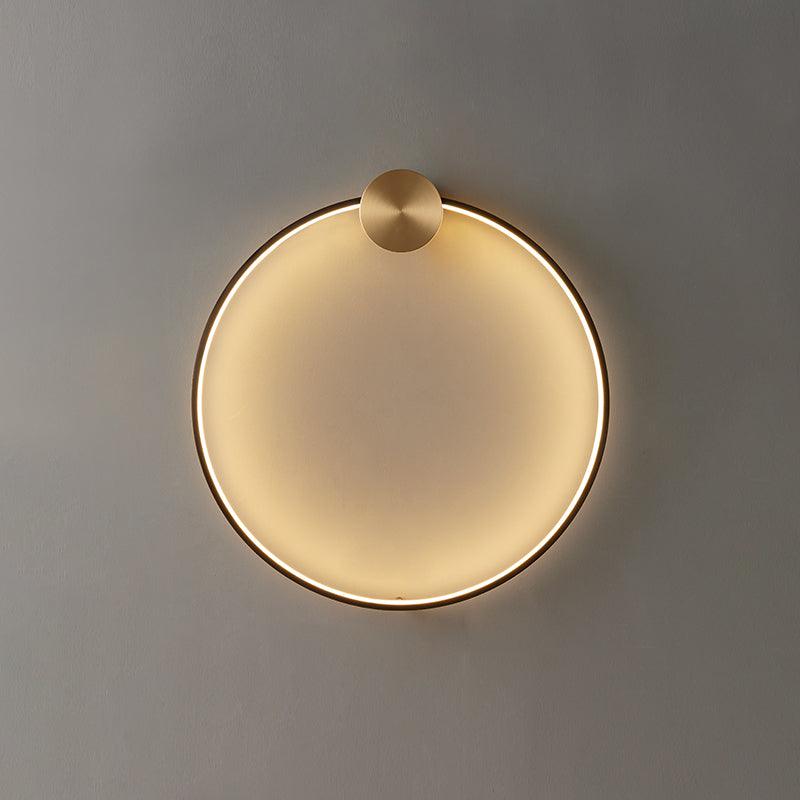 Tiroxen Wall Light Modern Minimalist Ring Shaped LED Brass Metal-Neutral Decor