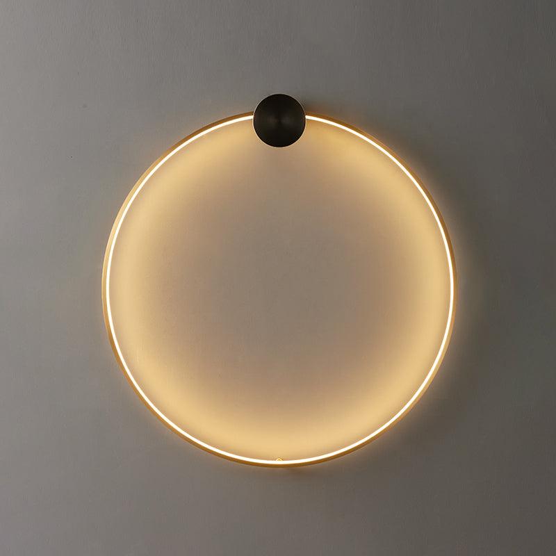 Tiroxen Wall Light Modern Minimalist Ring Shaped LED Brass Metal-Neutral Decor