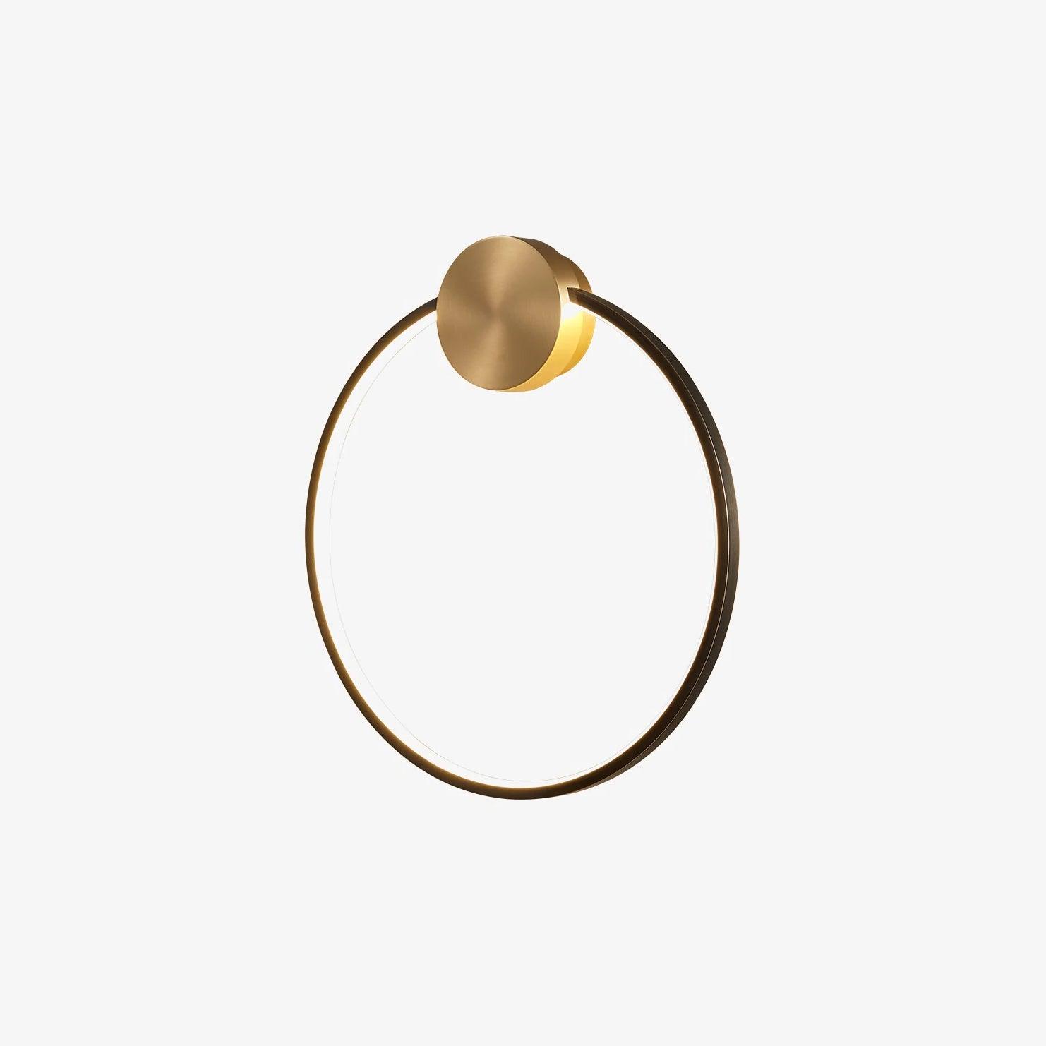 Tiroxen Wall Light Modern Minimalist Ring Shaped LED Brass Metal-Neutral Decor
