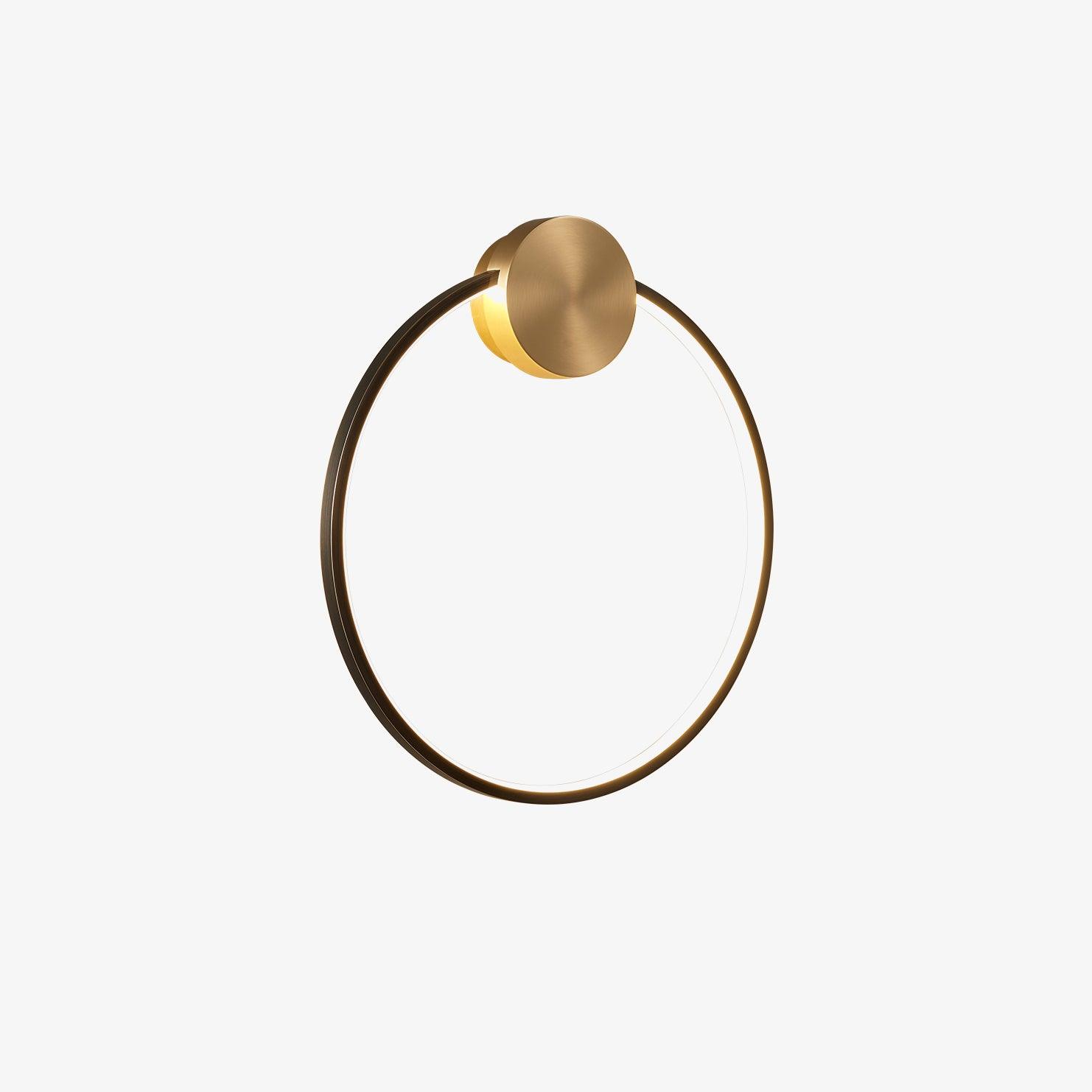 Tiroxen Wall Light Modern Minimalist Ring Shaped LED Brass Metal-Neutral Decor