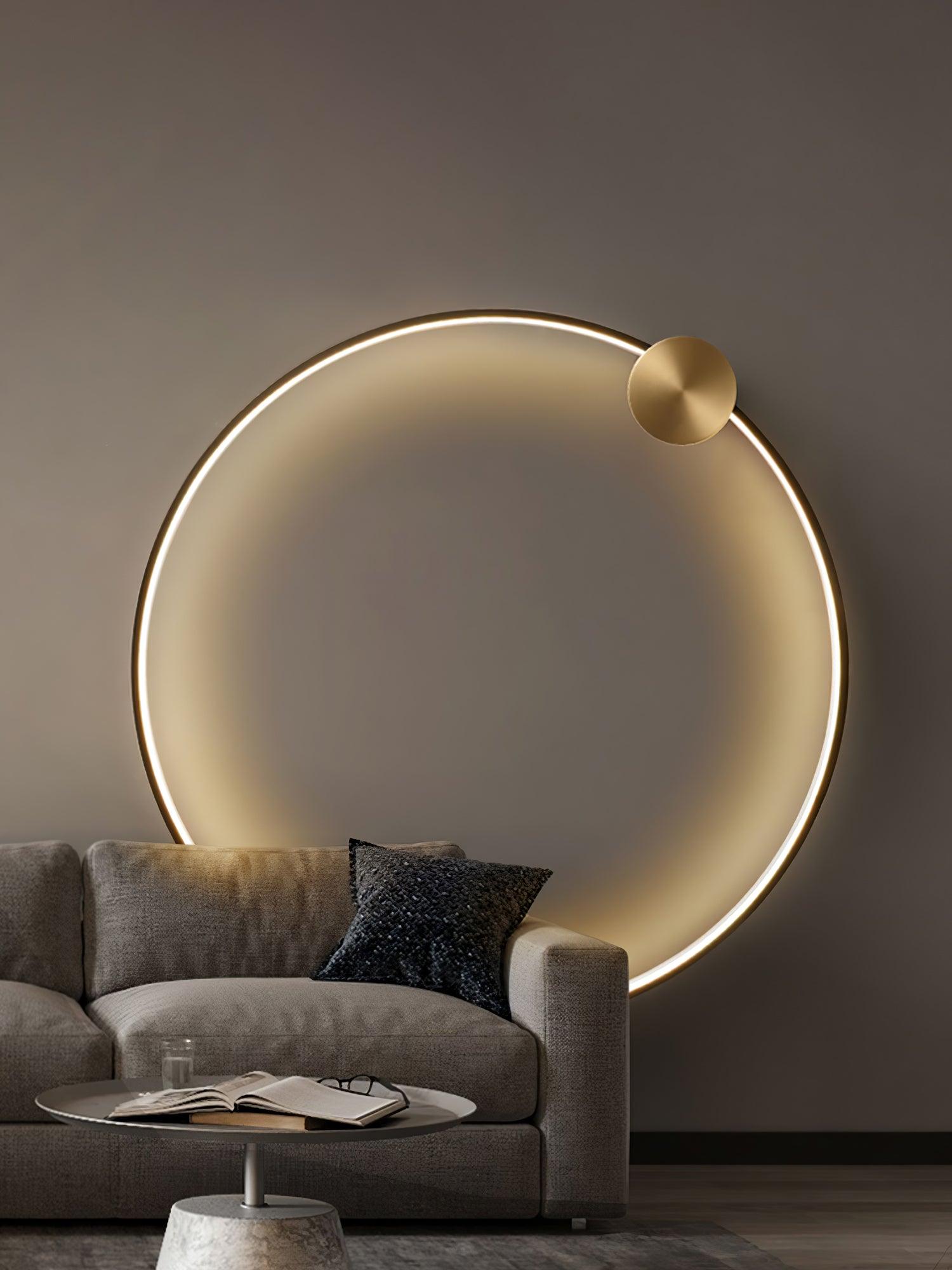 Tiroxen Wall Light Modern Minimalist Ring Shaped LED Brass Metal-Neutral Decor