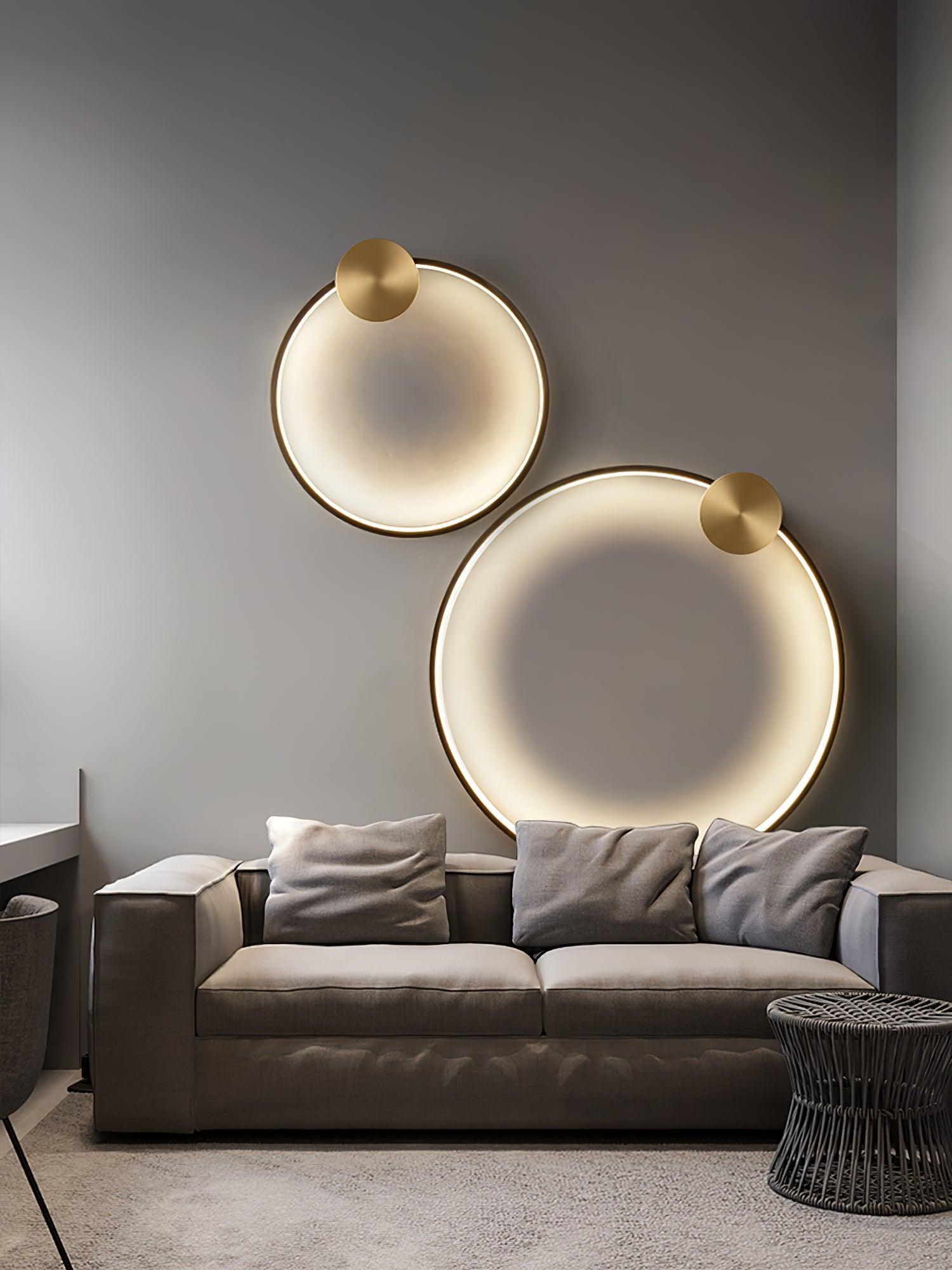 Tiroxen Wall Light Modern Minimalist Ring Shaped LED Brass Metal-Neutral Decor