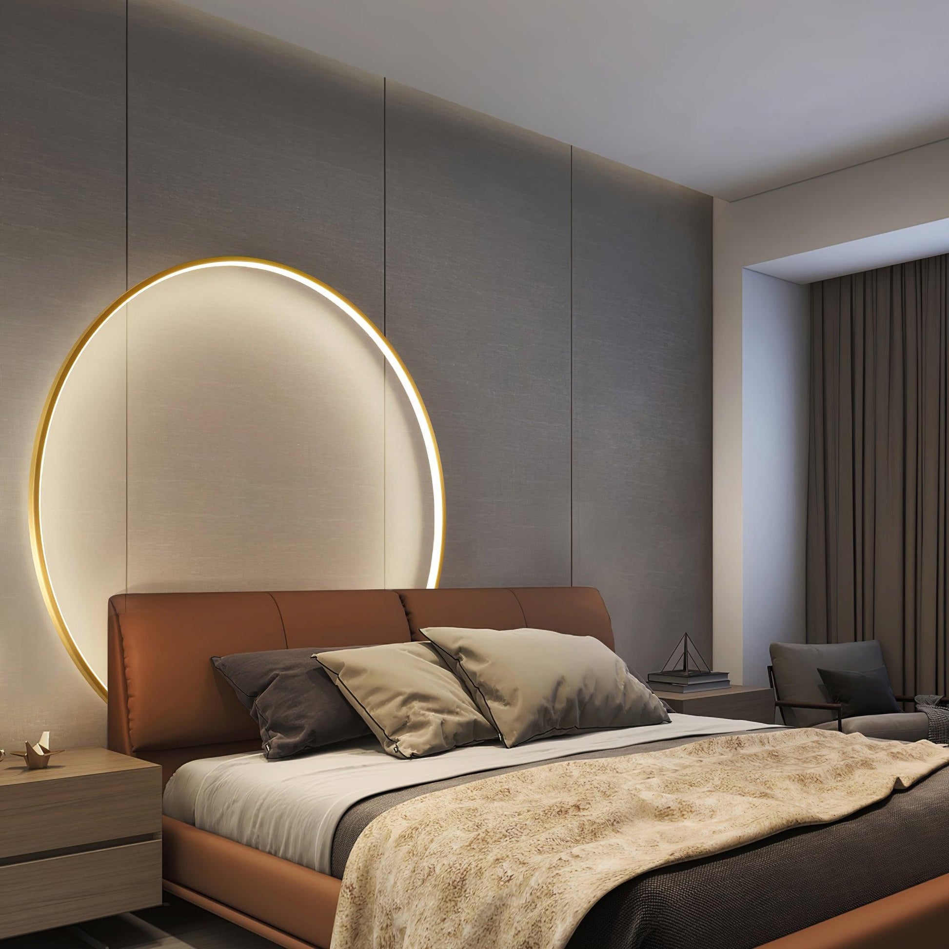 Tiroxen Wall Light Modern Minimalist Ring Shaped LED Brass Metal-Neutral Decor