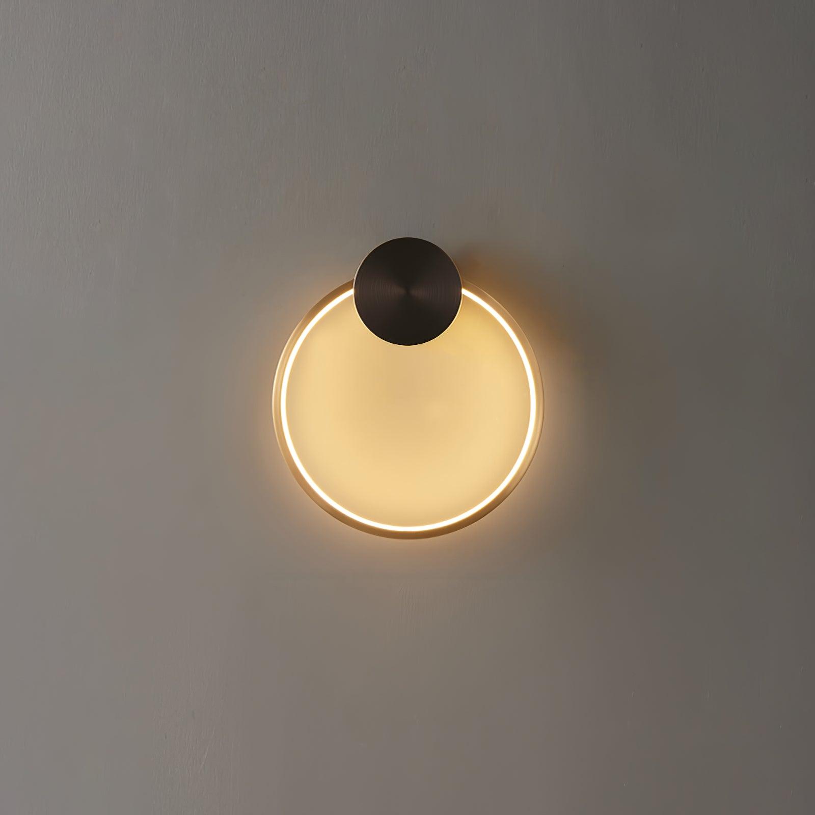 Tiroxen Wall Light Modern Minimalist Ring Shaped LED Brass Metal-Neutral Decor