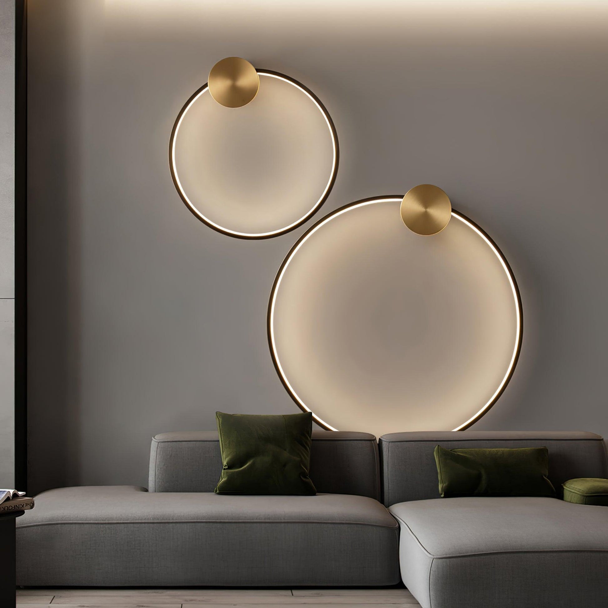 Tiroxen Wall Light Modern Minimalist Ring Shaped LED Brass Metal-Neutral Decor