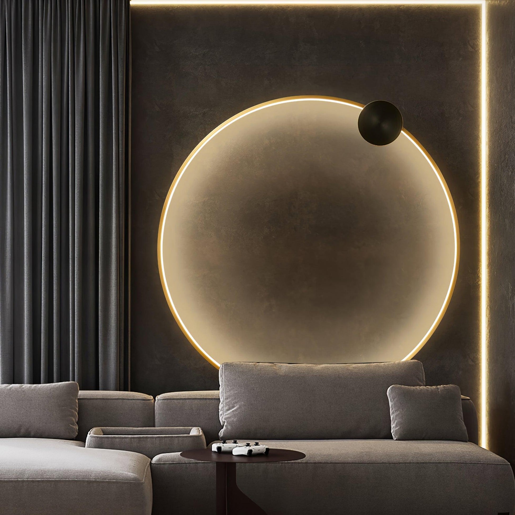 Tiroxen Wall Light Modern Minimalist Ring Shaped LED Brass Metal-Neutral Decor