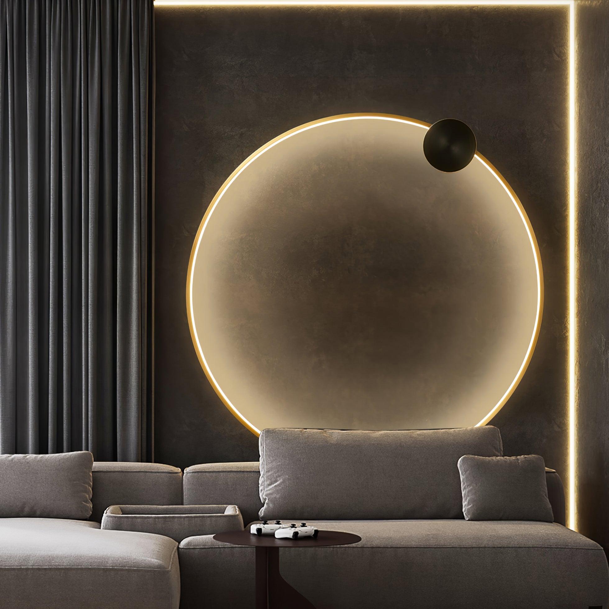Tiroxen Wall Light Modern Minimalist Ring Shaped LED Brass Metal-Neutral Decor
