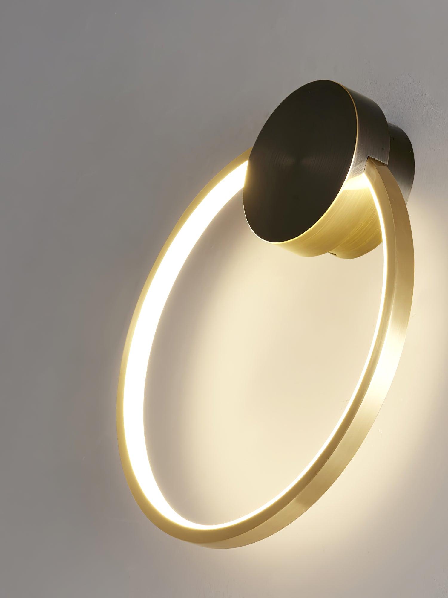Tiroxen Wall Light Modern Minimalist Ring Shaped LED Brass Metal-Neutral Decor