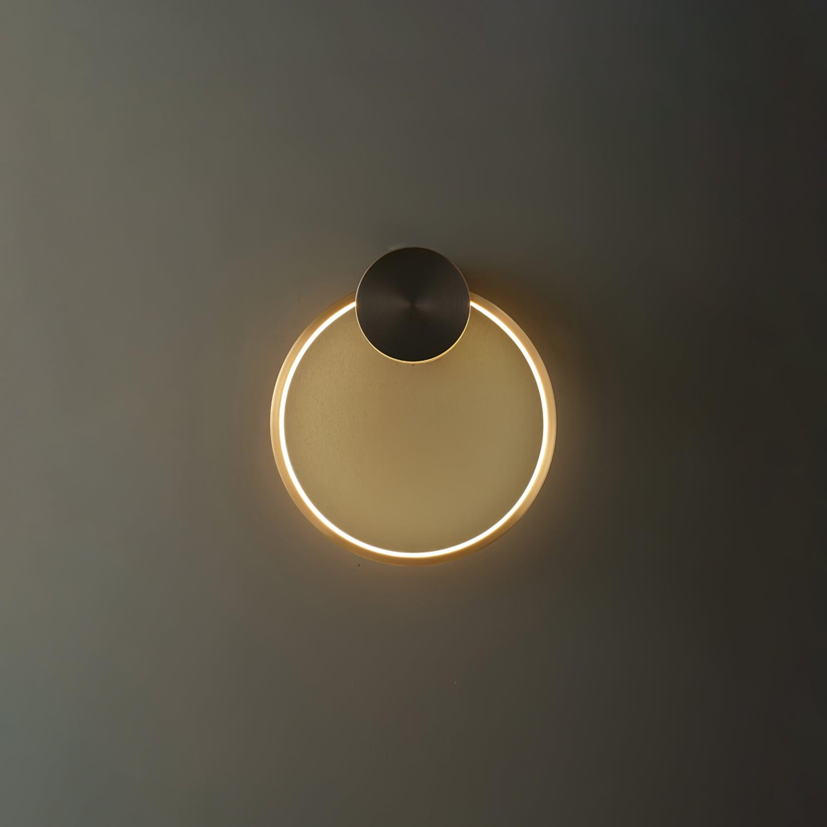Tiroxen Wall Light Modern Minimalist Ring Shaped LED Brass Metal-Neutral Decor