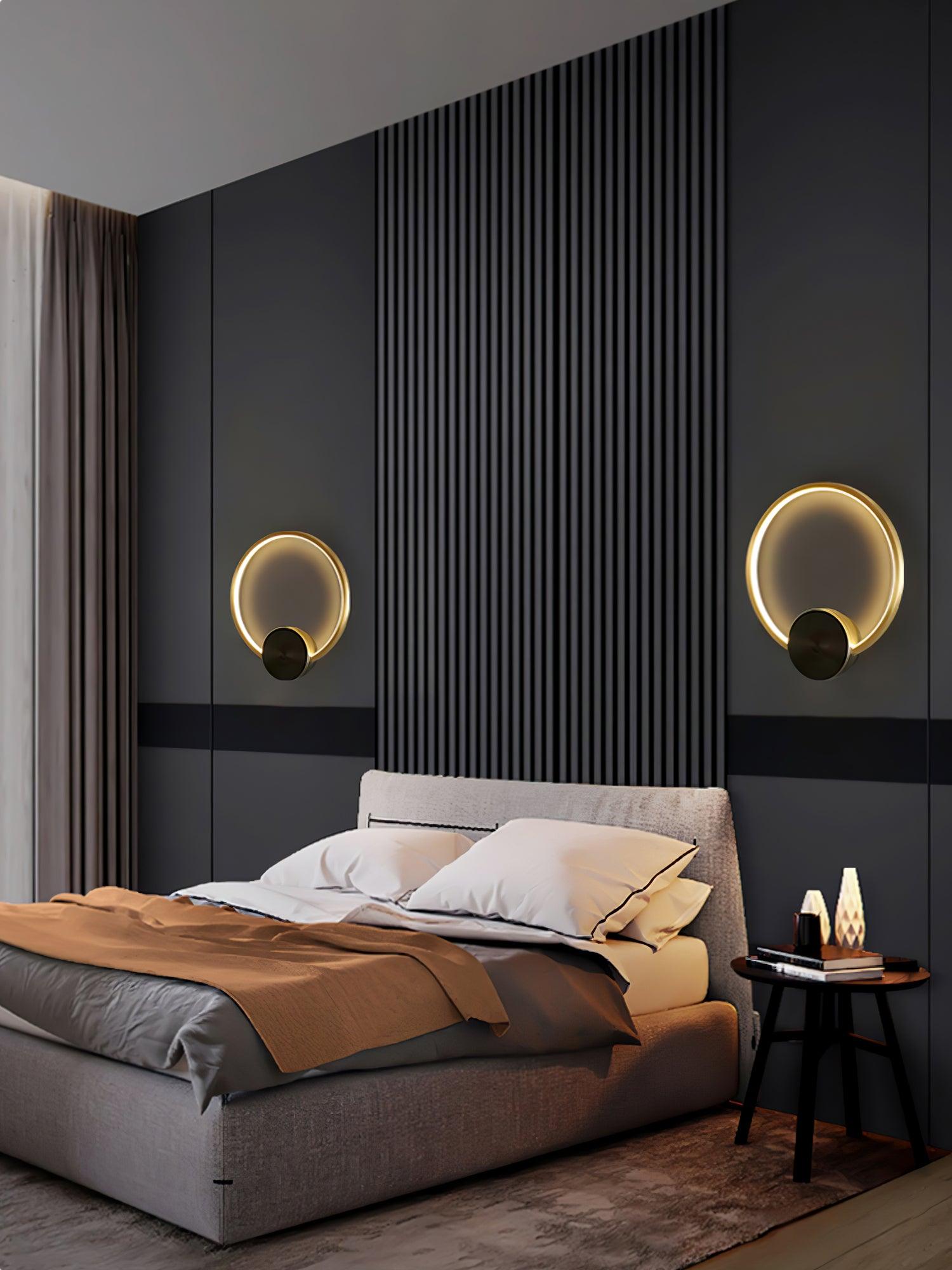 Tiroxen Wall Light Modern Minimalist Ring Shaped LED Brass Metal-Neutral Decor