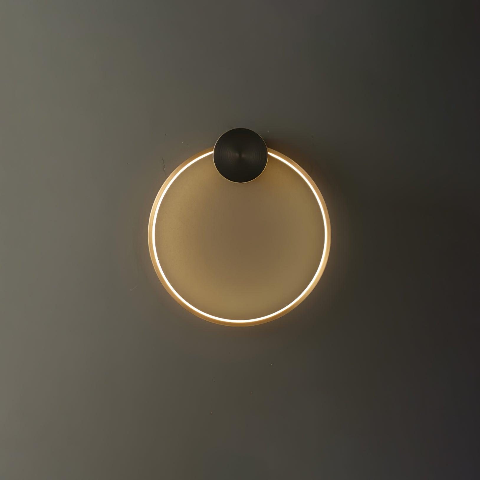 Tiroxen Wall Light Modern Minimalist Ring Shaped LED Brass Metal-Neutral Decor