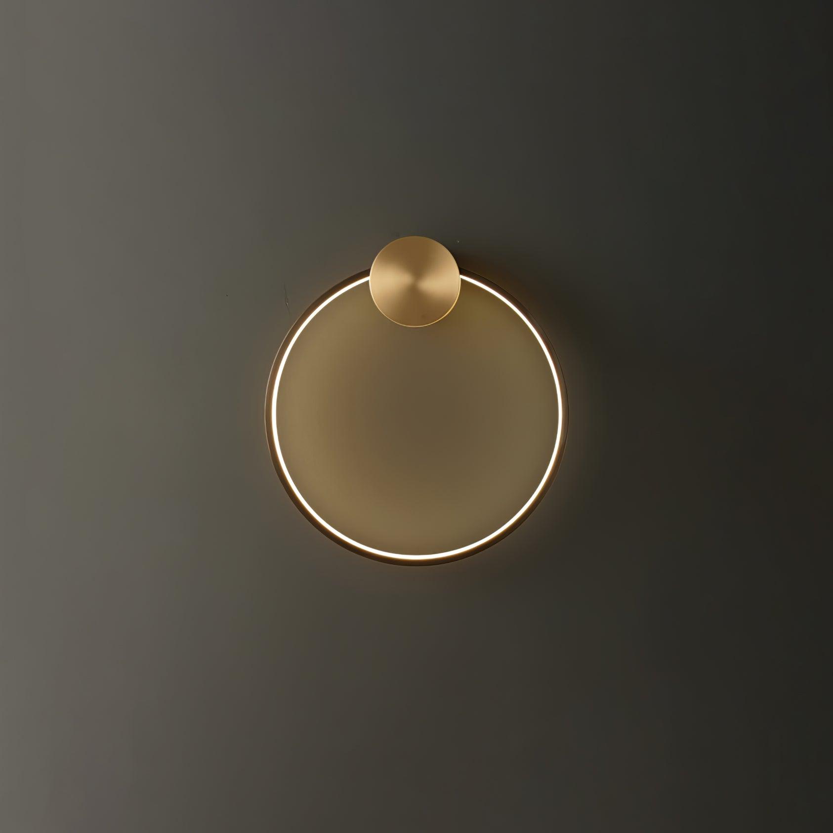 Tiroxen Wall Light Modern Minimalist Ring Shaped LED Brass Metal-Neutral Decor