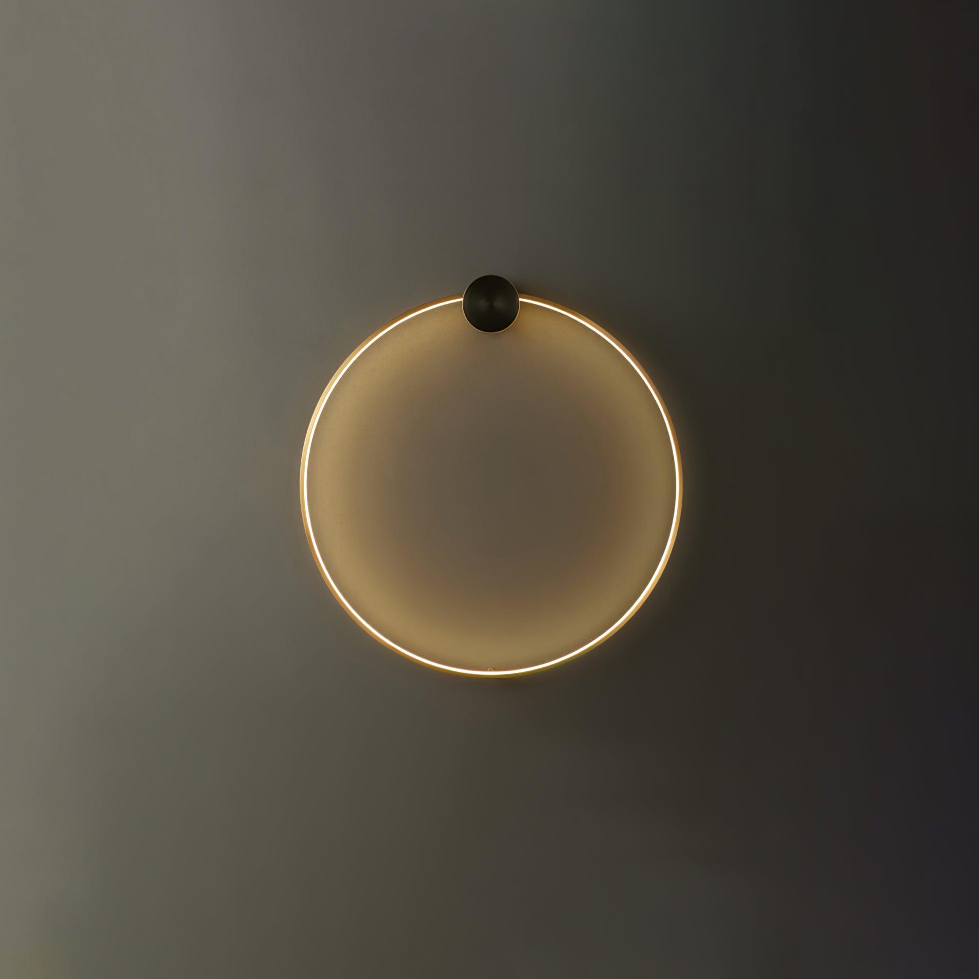 Tiroxen Wall Light Modern Minimalist Ring Shaped LED Brass Metal-Neutral Decor