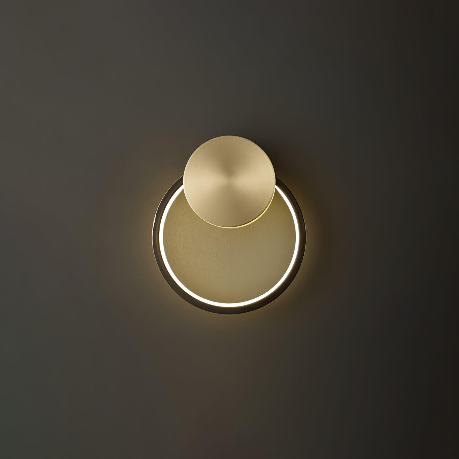 Tiroxen Wall Light Modern Minimalist Ring Shaped LED Brass Metal-Neutral Decor