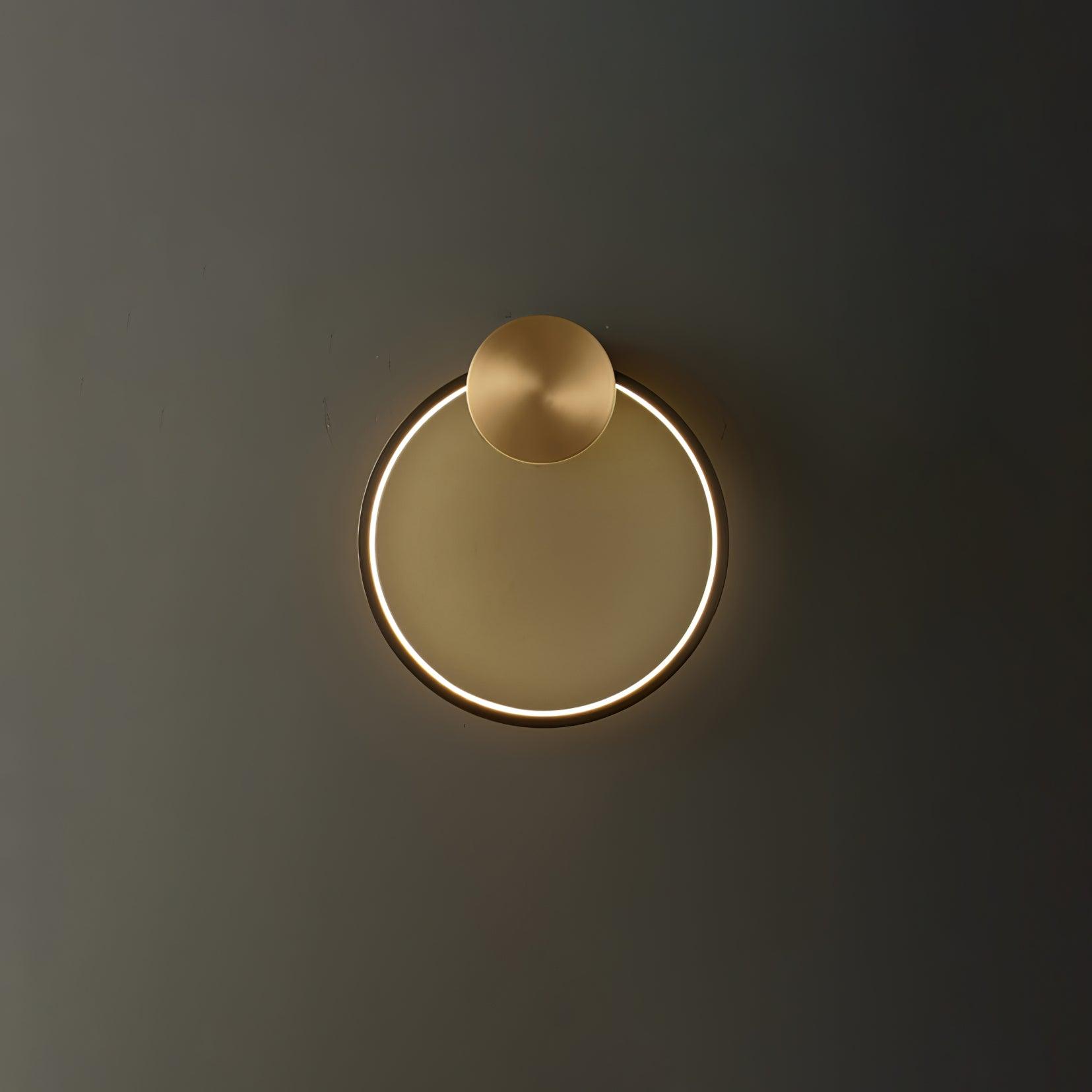 Tiroxen Wall Light Modern Minimalist Ring Shaped LED Brass Metal-Neutral Decor