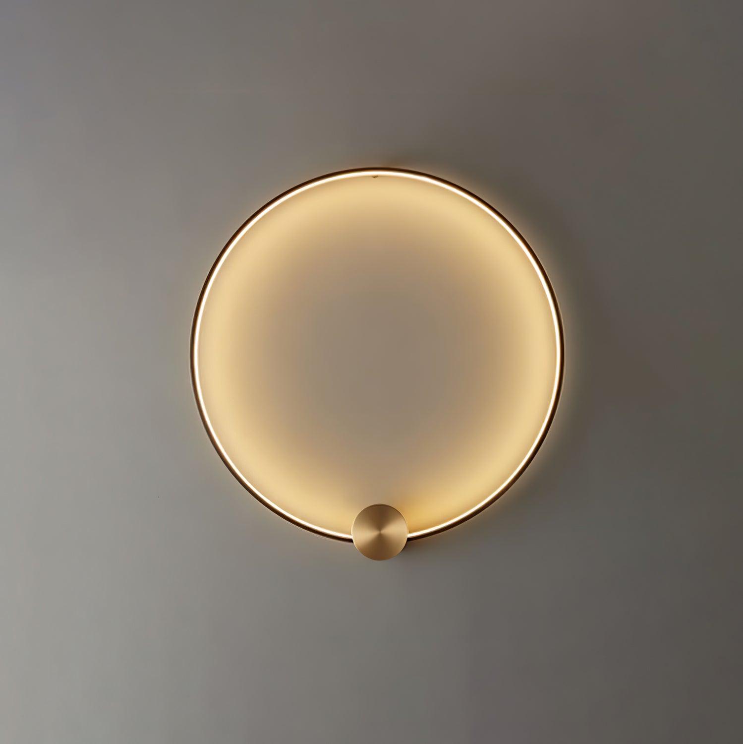 Tiroxen Wall Light Modern Minimalist Ring Shaped LED Brass Metal-Neutral Decor