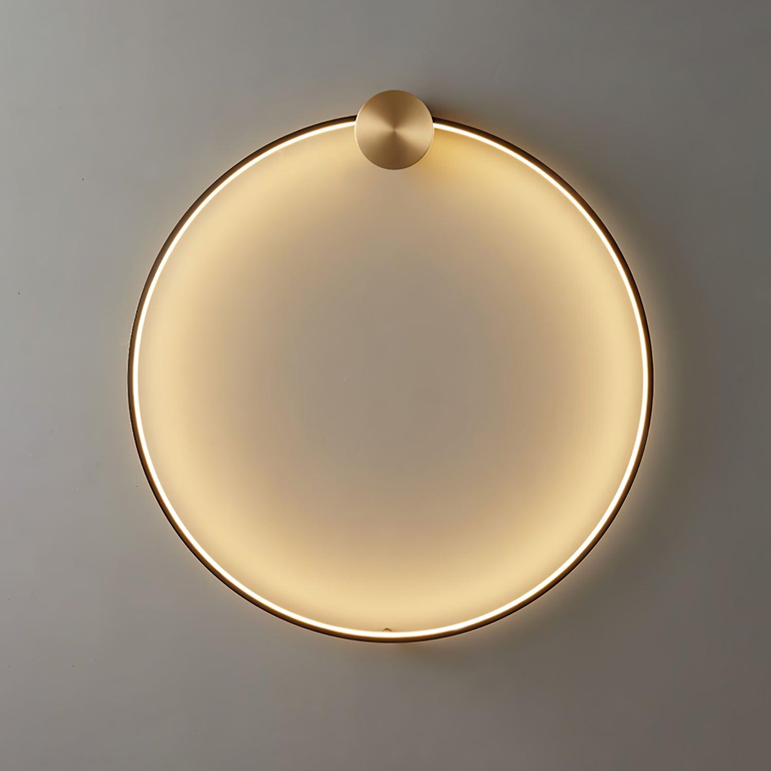 Tiroxen Wall Light Modern Minimalist Ring Shaped LED Brass Metal-Neutral Decor