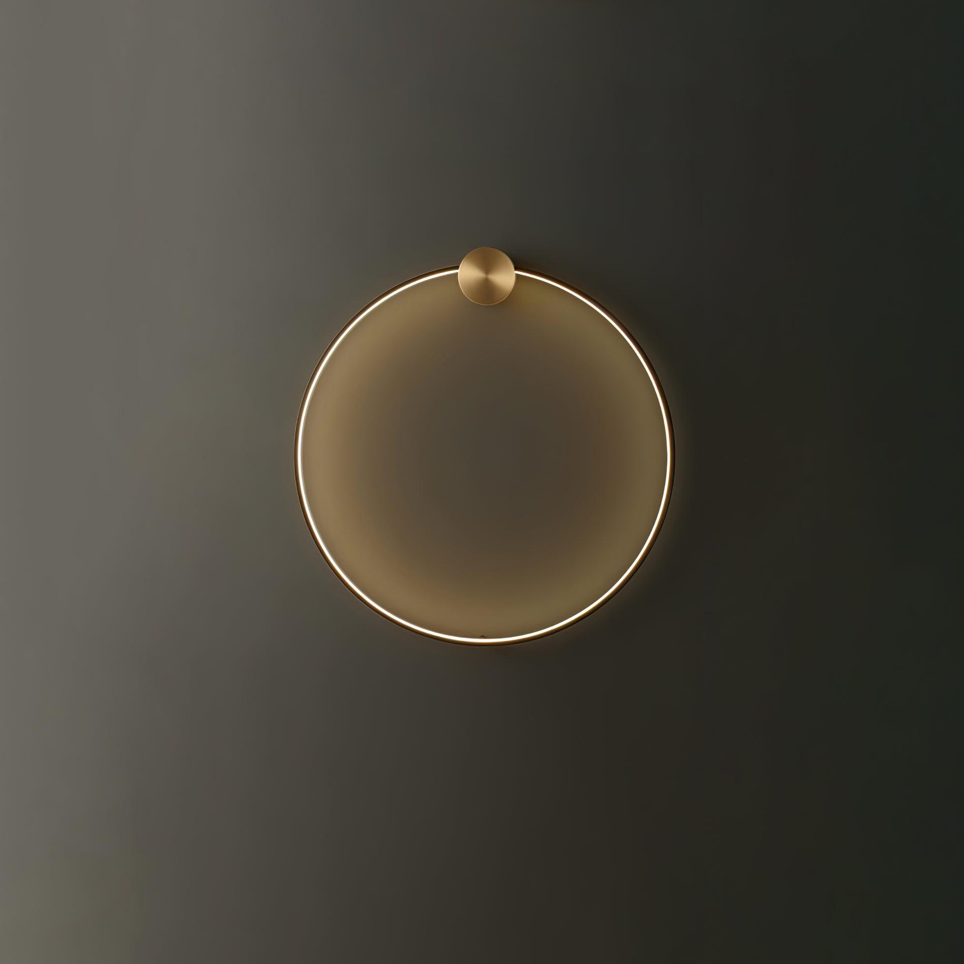 Tiroxen Wall Light Modern Minimalist Ring Shaped LED Brass Metal-Neutral Decor
