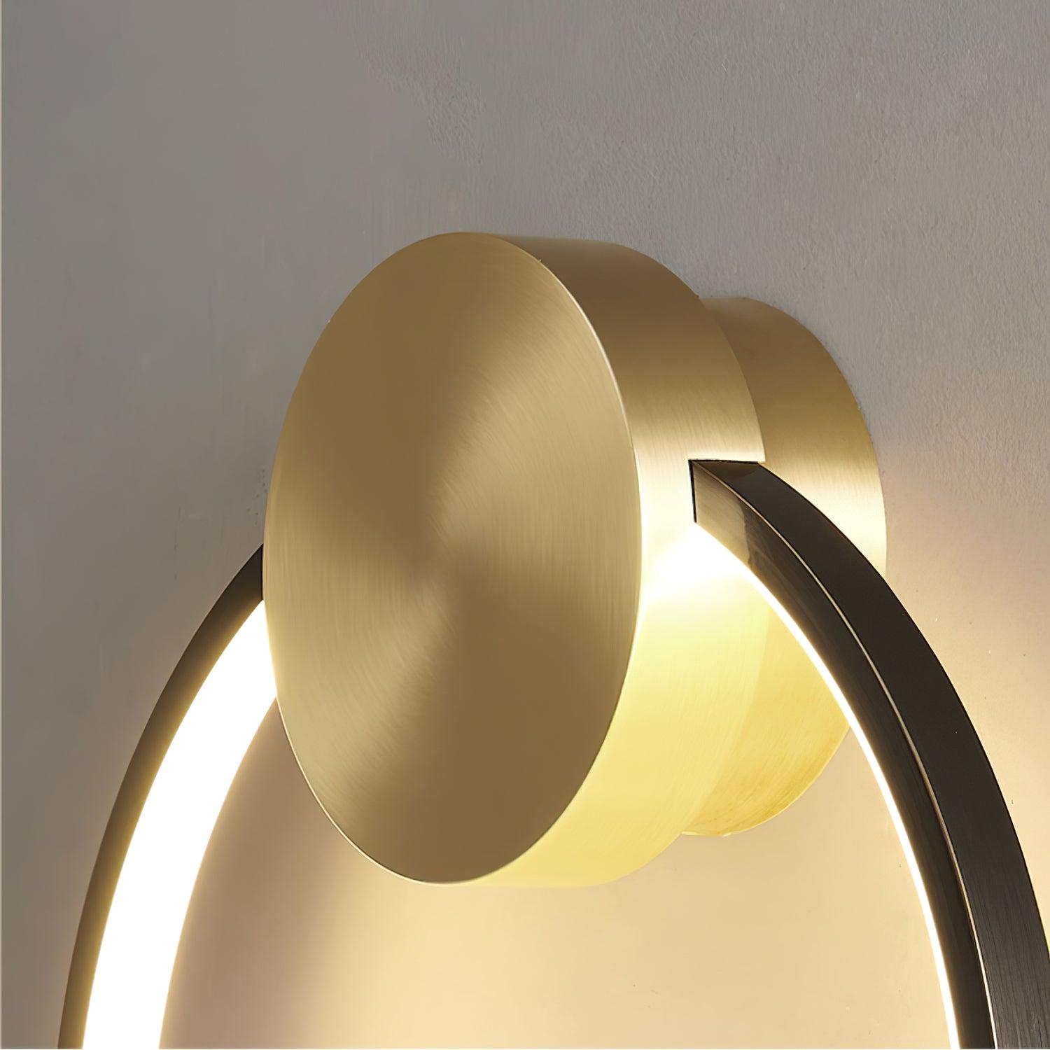 Tiroxen Wall Light Modern Minimalist Ring Shaped LED Brass Metal-Neutral Decor