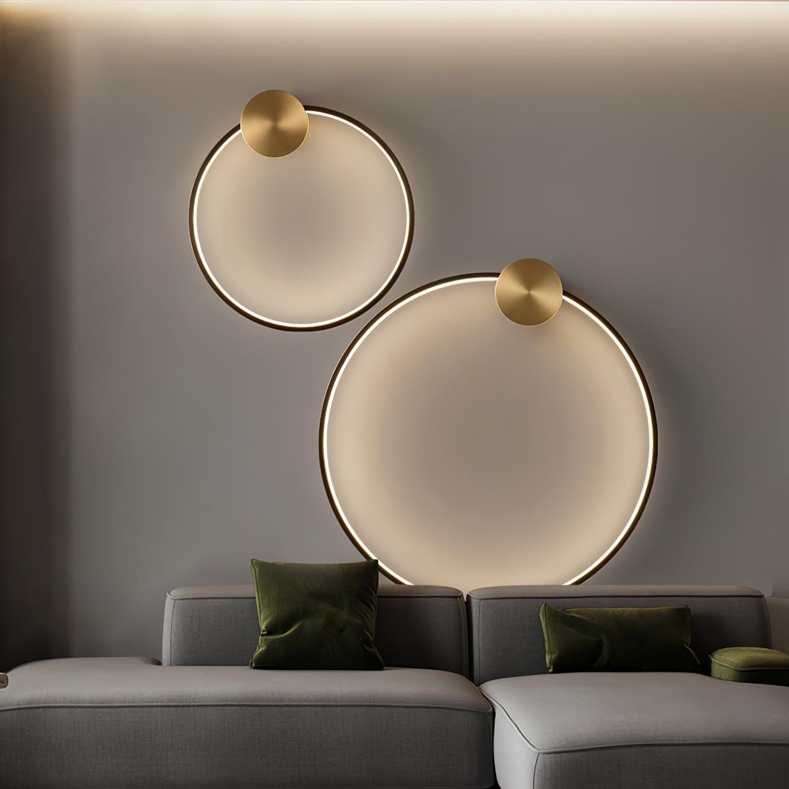 Tiroxen Wall Light Modern Minimalist Ring Shaped LED Brass Metal-Neutral Decor