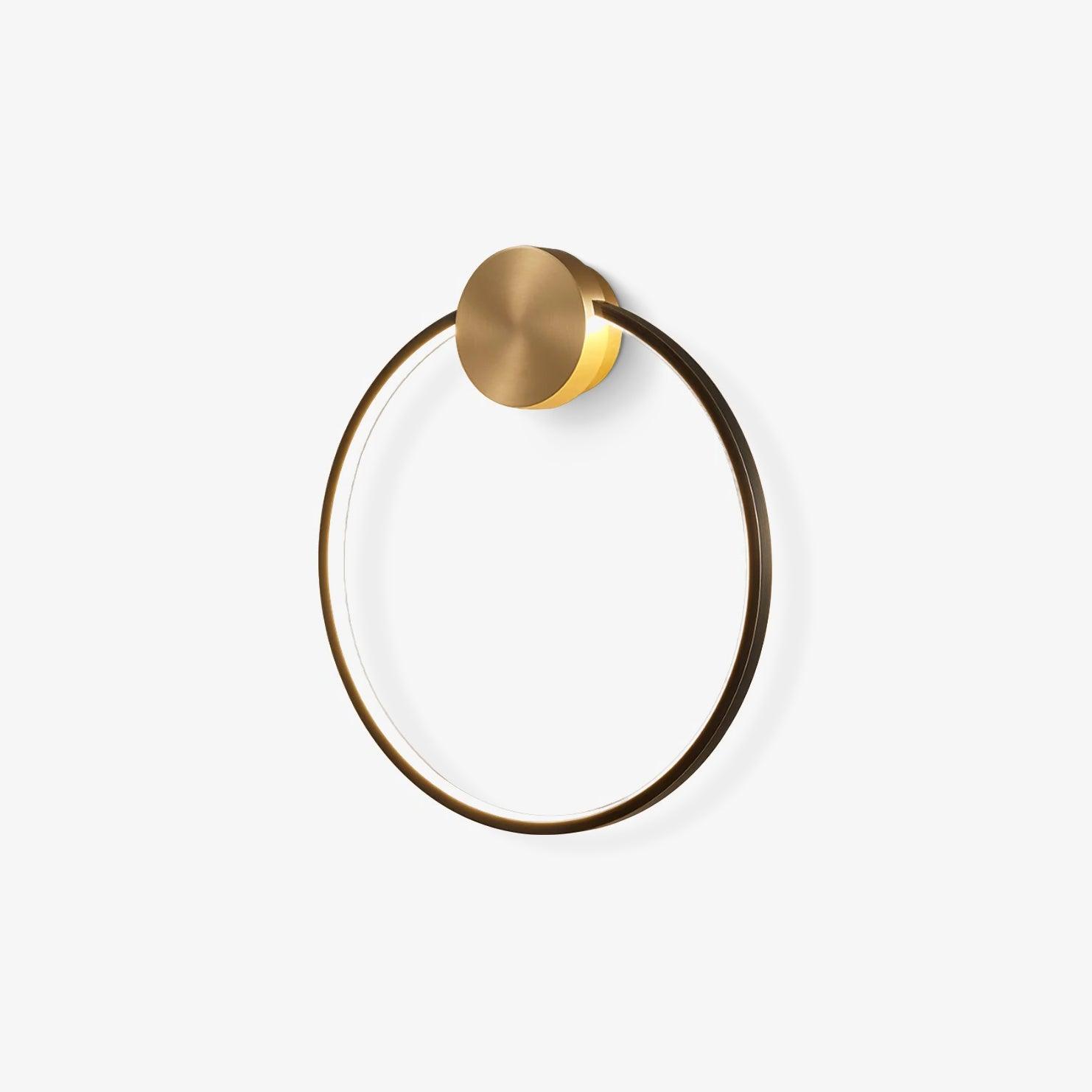 Tiroxen Wall Light Modern Minimalist Ring Shaped LED Brass Metal-Neutral Decor