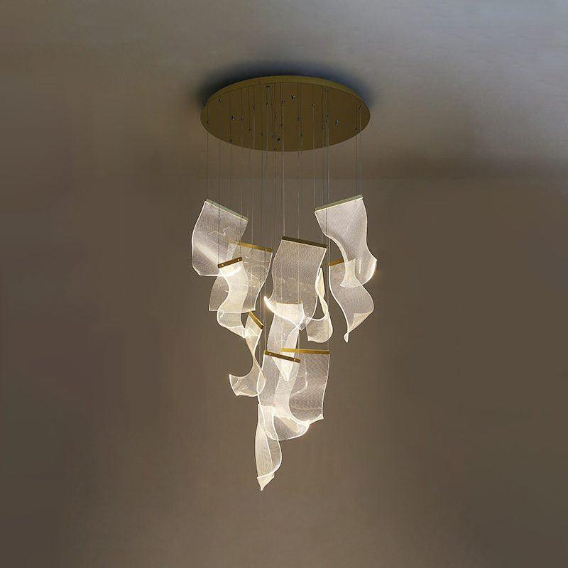 Lustra Chandelier Acrylic LED Abstract Floating-Neutral Decor