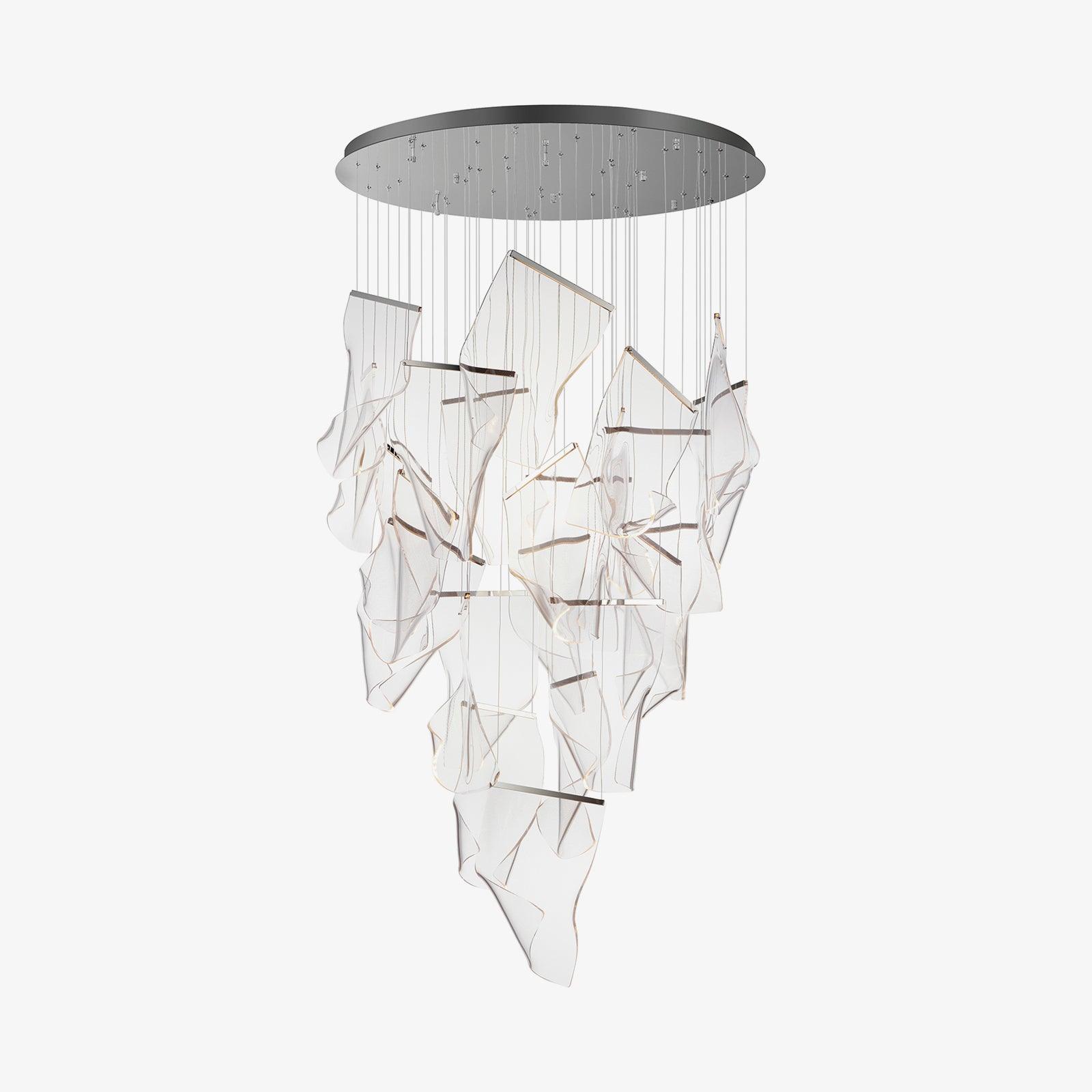 Lustra Chandelier Acrylic LED Abstract Floating-Neutral Decor