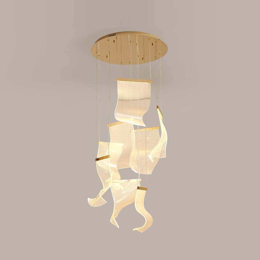 Lustra Chandelier Acrylic LED Abstract Floating-Neutral Decor