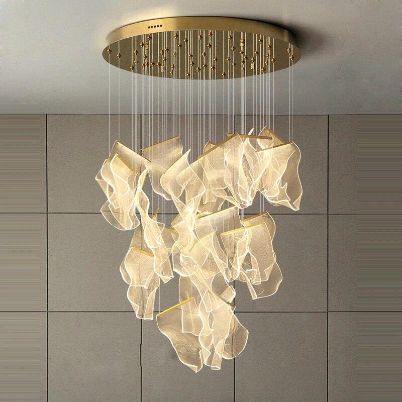 Lustra Chandelier Acrylic LED Abstract Floating-Neutral Decor