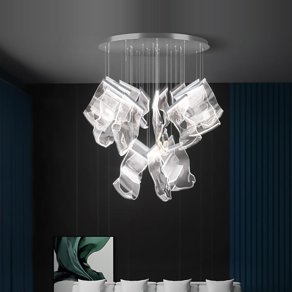 Lustra Chandelier Acrylic LED Abstract Floating-Neutral Decor