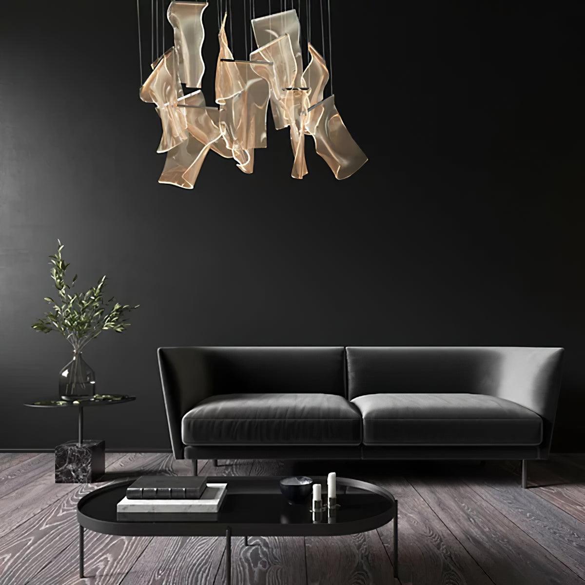 Lustra Chandelier Acrylic LED Abstract Floating-Neutral Decor